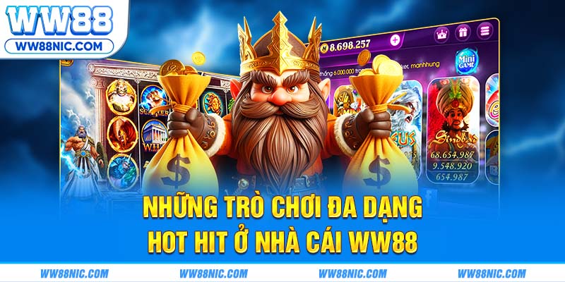 Những trò chơi hot hit mà bạn có thể tận hưởng khi tải app WW88